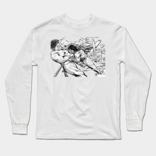 Hinomaru Sumo - Ushio Hinomaru Attacks Long Sleeve T-Shirt